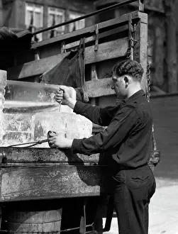 1930s Ice Delivery Man Standing