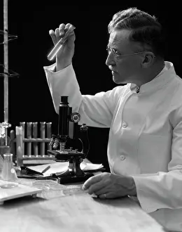 Petri: 1930s Lab Technician In White
