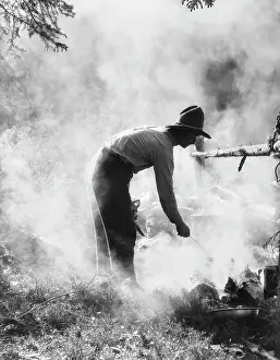 Coarse: 1930s Man Cowboy Bending Over