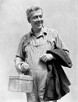 Lunchbox: 1930s Man In Overalls Work Uniform
