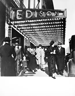 47th: 1930s Pedestrians In Front Of