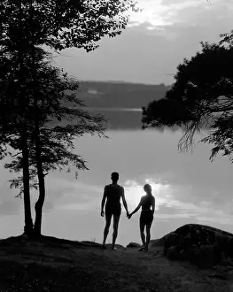 Romantics: 1930s Rear View Silhouette Of