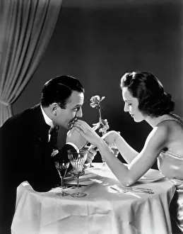 Proposition: 1930s Romantic Couple At Dining