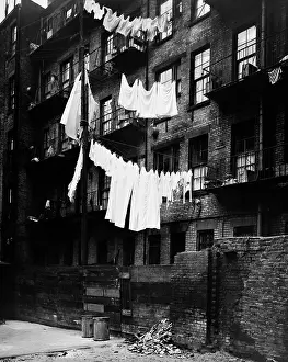 Backyards: 1930s Tenement Building With Laundry