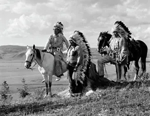 Outward: 1930s Trio Of Stoney Indians With