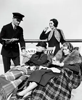 Retiree: 1930s Three Women Being Served