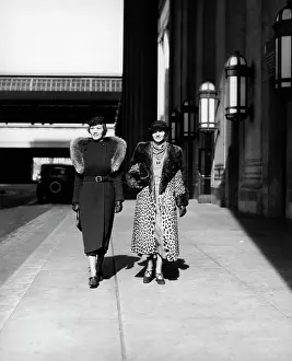 Pelts: 1930s Two Women Walking By 30Th