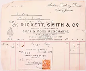 Tooting: 1932, receipt, coal & coke merchants, fuel, tooting