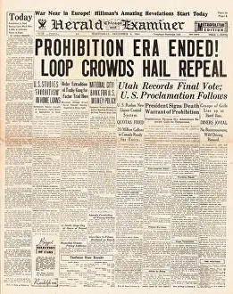Examiner: 1933 Chicago Herald Examiner End of prohibition