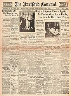 Capone: 1933 The Hartford Courant End of prohibition
