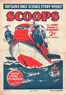 Scoops: 1934 Scoops Magazine No. 9, Vol. 1 Super liners of tomorrow