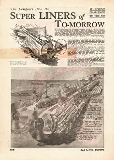 Scoops: 1934 Scoops Magazine No. 9, Vol. 1 Super liners of tomorrow
