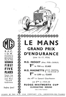 Magnette: 1934 Success At Le Mans For The MG Midget & MG Magnette