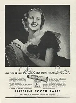 1934 UK Magazine Listerine Toothpaste Advert