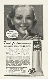 Colgate: 1935 UK Magazine Colgate Toothpaste Ad