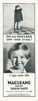 Bronco: 1935 UK Magazine Macleans Toothpaste Advert