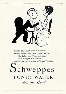 Lemonade: 1935 UK Magazine Schweppes Drinks Advert