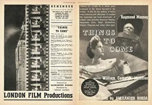 Korda: 1936 Film Weekly advert Things To Come