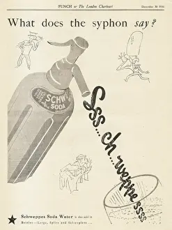 Schweppes: 1936 UK Magazine Schweppes Drinks Advert