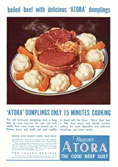 Suet: 1937 UK Magazine Atora Beef Suet Ad