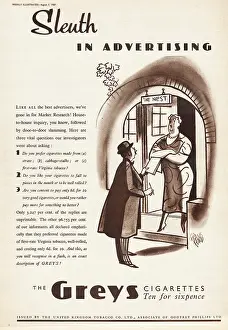 Greys: 1937 UK Magazine Greys Cigarette Ad