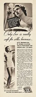 Unilever: 1937 UK Magazine Lux Advert