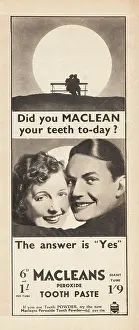 Bronco: 1937 UK Magazine Macleans Toothpaste Advert