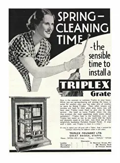Grates: 1937 UK Magazine Triplex Grates Ad