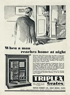 Grates: 1937 UK Magazine Triplex Grates Ad