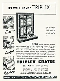 Grates: 1937 UK Magazine Triplex Grates Ad