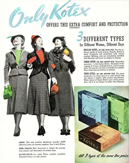 Menstrual Bleeding: 1937 U.S. Magazine Kotex Advert