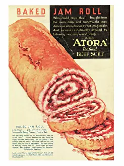 Atora: 1938 UK Magazine Atora Jam Roll Ad