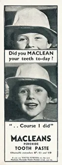 Bronco: 1938 UK Magazine Macleans Toothpaste Advert