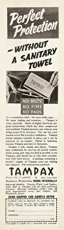 Tampax: 1938 UK Magazine Tampax Advert