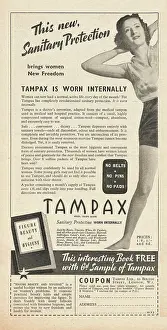 Tampax: 1938 UK Magazine Tampax Advert