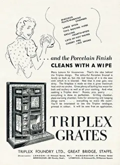 Grates: 1938 UK Magazine Triplex Grates Ad