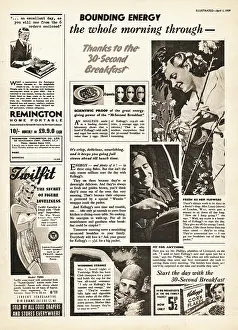 Wheat Flakes: 1939 UK Magazine Kellogs Cornflakes Advert