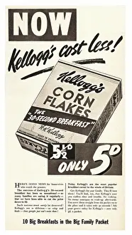 Cornflakes: 1939 UK Magazine Kellogs Cornflakes Advert