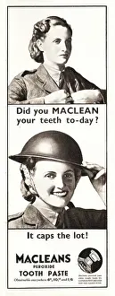 Toilet Tissue: 1939 UK Magazine Macleans Toothpaste Advert
