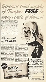 Tampax: 1939 UK Magazine Tampax Advert