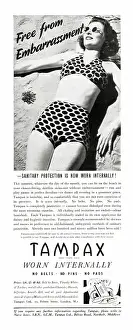 Tampax: 1939 UK Magazine Tampax Advert