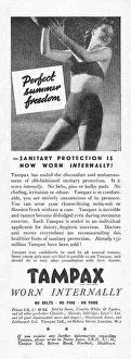 Tampax: 1939 UK Magazine Tampax Advert