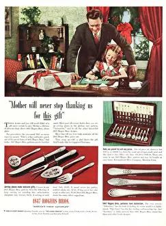 Silverware: 1939 U.S. Magazine Roger's Bros. Silverware Advert