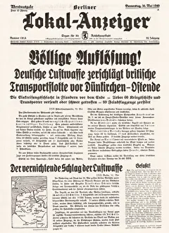 Gelb: 1940 Lokal Anzeiger Evacuation of Dunkirk