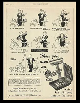 Razors: 1940 UK Magazine Eclipse Razor Advert