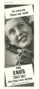 Stomach: 1940 UK Magazine Eno's Fruit Salt Advert