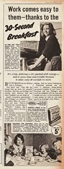 Flakes: 1940 UK Magazine Kellogs Cornflakes Advert