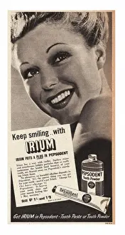 Pepsodent: 1940 UK Magazine Pepsodent toothpaste Advert