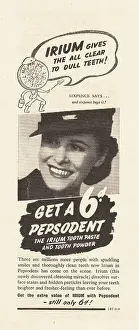Pepsodent: 1940 UK Magazine Pepsodent toothpaste Advert