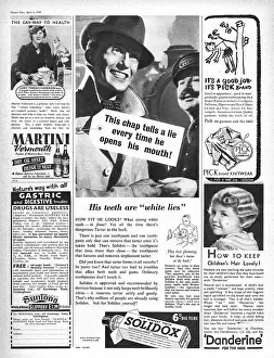 Toothbrushes: 1940 UK Magazine Solidox Toothpaste Advert